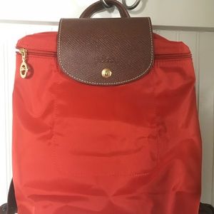 Longchamp Paris Le Pliage Nylon Backpack Poppy